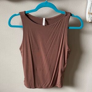 BE COOL Chocolate Brown Tank Top